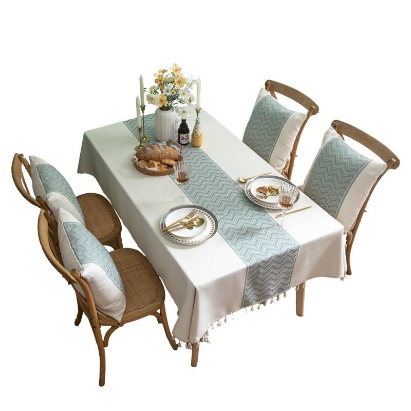 Nordic Modern Minimalist Jacquard Tablecloth Ins Style Fabric Dining Table Cloth Luxury Rectangular Cover