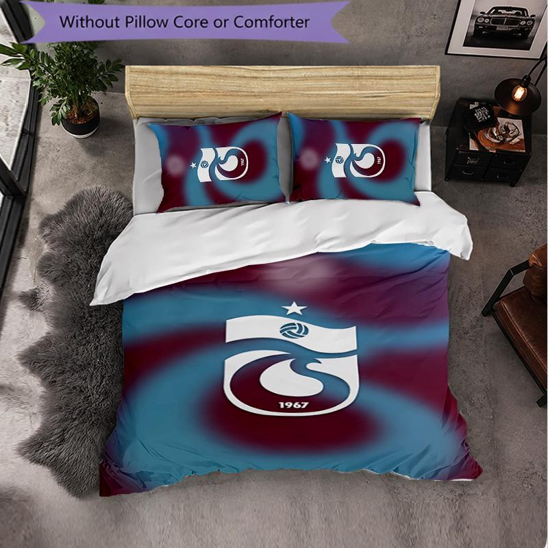 Biancheria da letto a tema Trabzonspor FC Set 3 Pezzi Copripiumino Biancheria da letto Decorativa per Camera Adolescenti Decorazione Casa