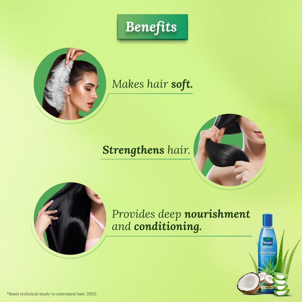 Parachute Advansed Aloe Vera Coconut Hair Oil 250ml For Soft Frizz Free Hair Daily Use Nourishing Non Sticky Conditioning Care
