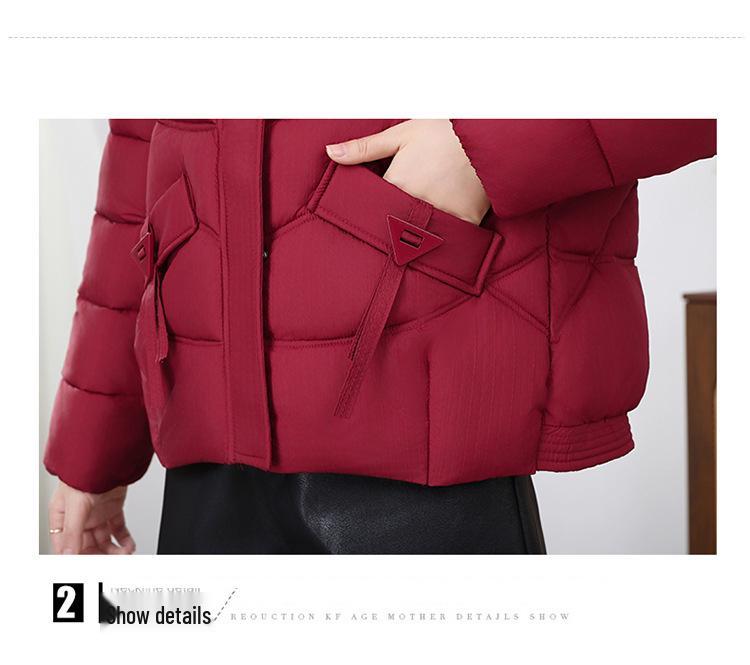 Women's Short Down Cotton Jacket - 2025 Winter Korean Fashion, Slim Fit, Lightweight, Warm Cotton-Padded Coat.