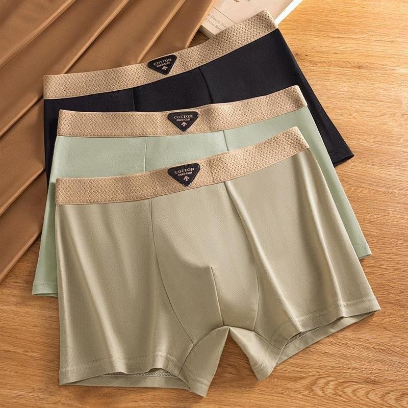 Men's Spring and Summer Retro Pure Cotton 10A Antibacterial Crotch Flat Angle Underwear