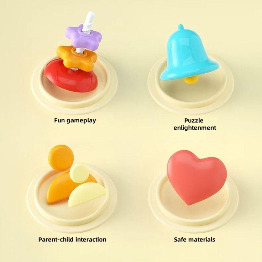 Irregular Square Rotating Screw Bolt Toys Rainbow Tower Stacking Rainbow Tower  Infant