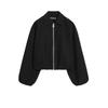 Spring New Women's Clothing Minimalist Style Lapel Long Sleeves Puffy Hem Short Version Jacket Outwear 8372026