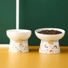 Ceramic Cat Bowl Anti Black Chin Non Spill Water Dish Pet Food Feeder for Cats and Dogs