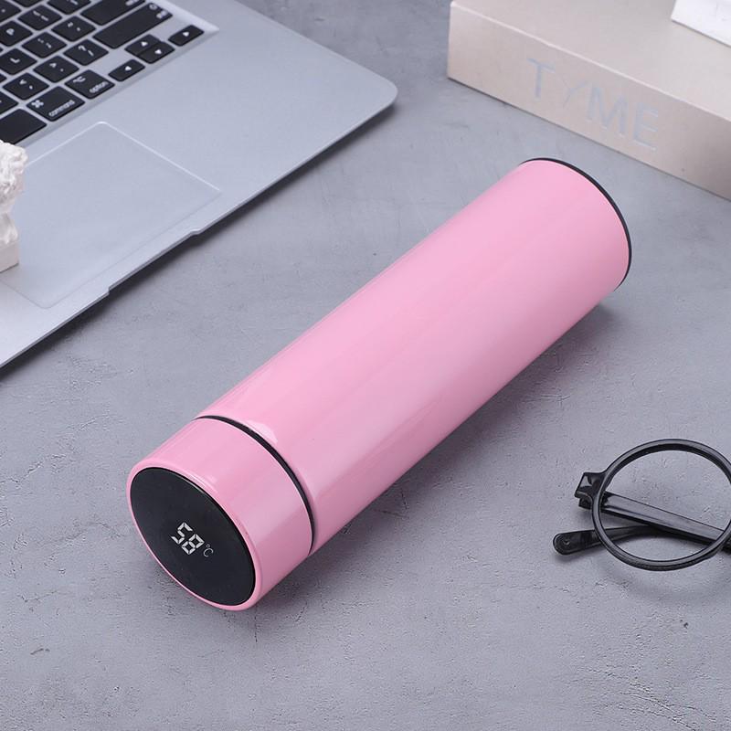 

304 Stainless Steel Insulated Smart Temperature Cup - Portable Vacuum Travel Mug with Logo Engraving 500ml