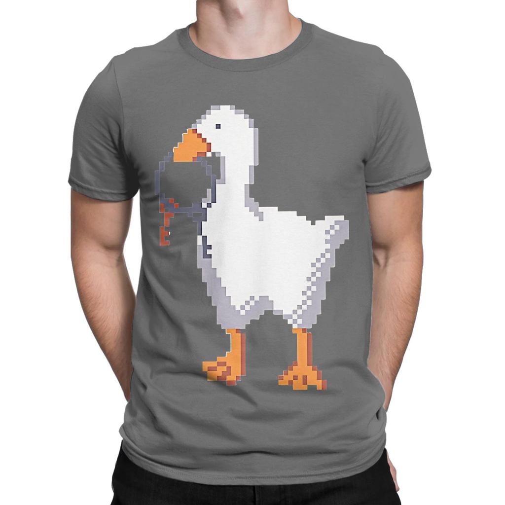 Untitled Goose Game 8 Bit Funny 100 Cotton TShirt Untitled Goose Game Tees Tops For Unisex