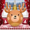 Inflatable Christmas Ball with PVC Antlers for Outdoor Holiday Decoration