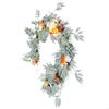 Artificial Flower Wreath Champagne Rattan Garland Ornament Decor for Table Centerpiece Wedding Arch Wreath Wall X3UC