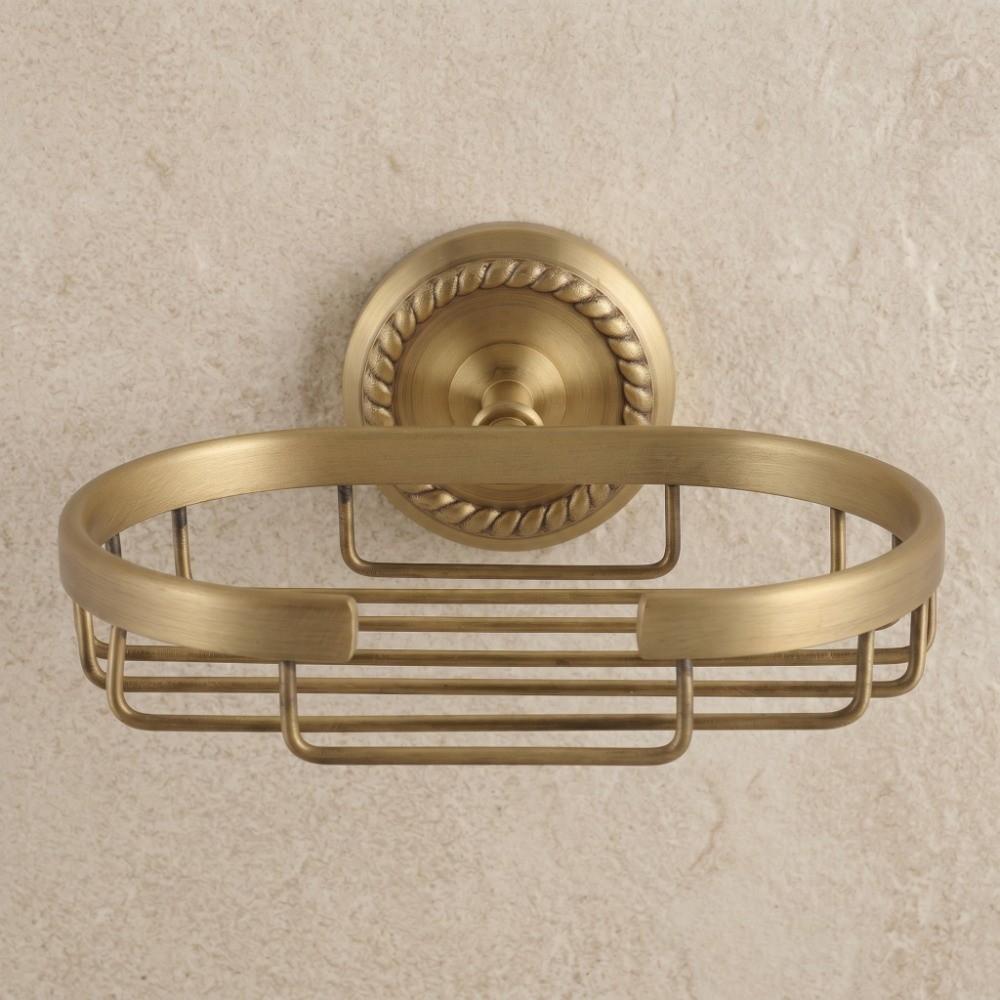 Antique Gold Soap Holder Wall Mounted Soap Rack Durable Soap Dish Space Saving
