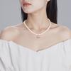 Swarovski Idyllia Flower-embellished Crystal Necklace for Men and Women, Couple Version, Pink 5725739