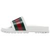 Gucci Web Slide Slippers Men's White Red Green 429469 GIB10 9079