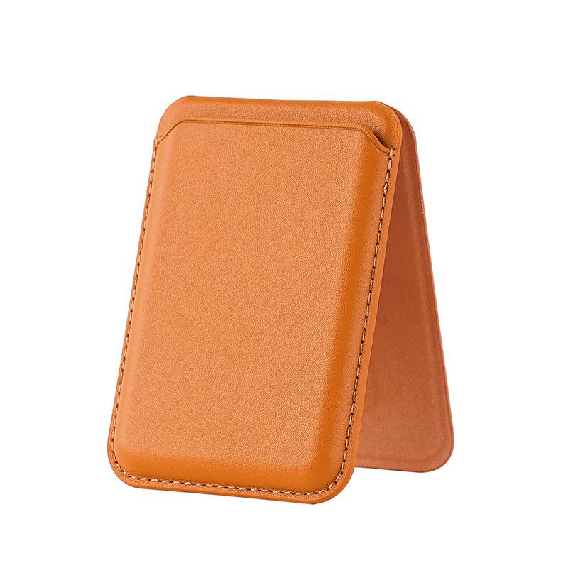 iPhone 12-17 MagSafe Magnetic PU Leather Card Holder & Phone Stand - Light Luxury Style