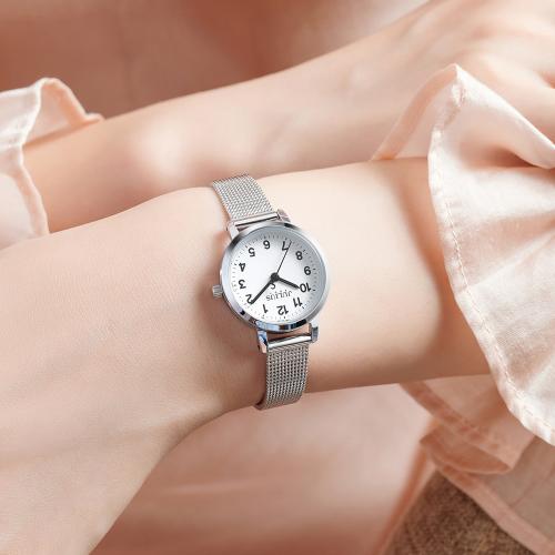 [JULIUS] JULIUS Women s Low-Noise Round Wristwatch JAT-012 JAT-012B