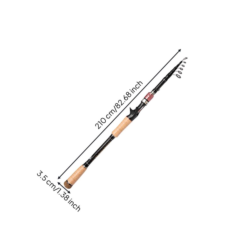 CarbonFiber Telescopic Fishing Rod Compact Carbon Fiber Lightweight