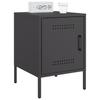 Nightstands 2 Pcs Black 36 X 39 X 50.5 Cm Steel