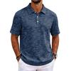 Men's Hawaiian Style Short Sleeve Polo Shirt Loose Fit Casual Top with and Geometric Print for Everyday Wear