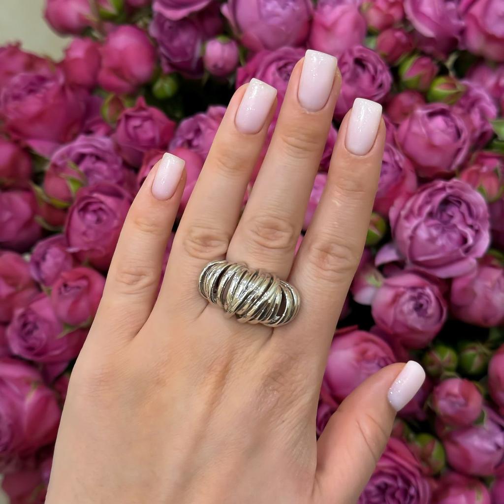 Silver Ring Without Stones, Product Weight 11.63 G (2175322)