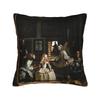 Las Meninas Velazquez Menina Pillowcase Printed Fabric Cushion Cover Decorations Cute Chibi Art Throw Pillow Case Cover Zippered