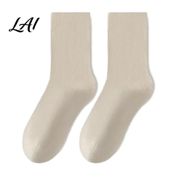 Athletic Crew Socks for Women Women Solid Color Mid-calf Socks Non-binding Versatile Commuter Style Daily Yoga And Sports Comfortable Breathable