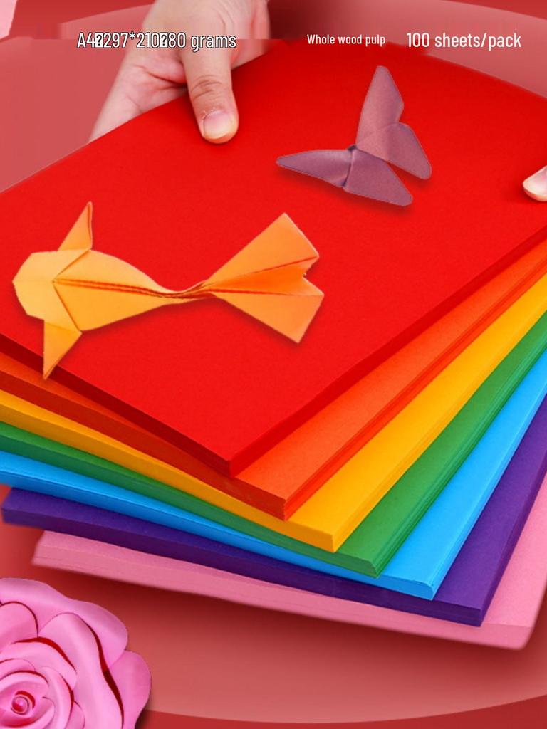 A4 Colored Printing and Origami Paper - 10 Colors