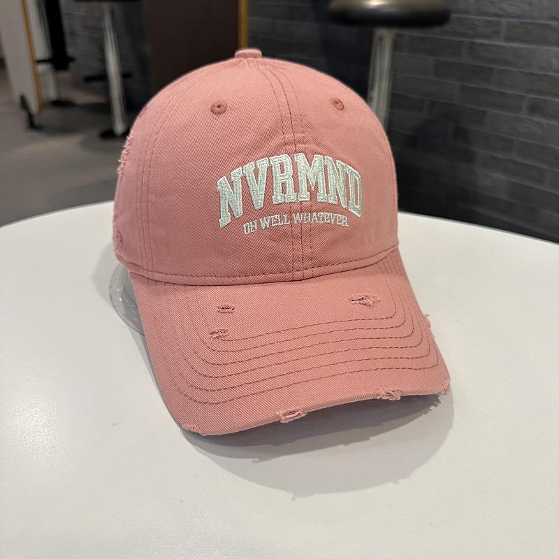 Spring and Autumn Ripped Soft Top Baseball Cap Children Show Face Small Casual Versatile Couple Cap