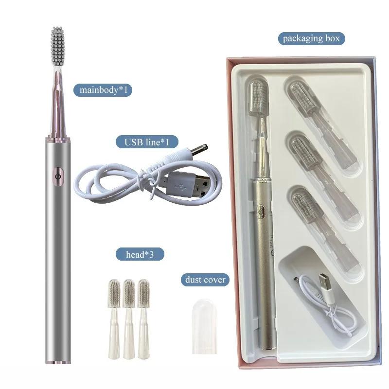 Elektrische Zahnbürste Weiche Borsten Mental Dünne Bürste Körper Speziell für Frauen Reine Weisheit Wasserdicht Erwachsener Zahnreiniger für Geschenke