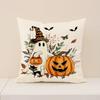 1pcs Halloween Orange Throw Pillow Cover Cojines Ghost Pumpkin Print Polyester Comfortable Decoration Sofa Pillow Cushion Covers