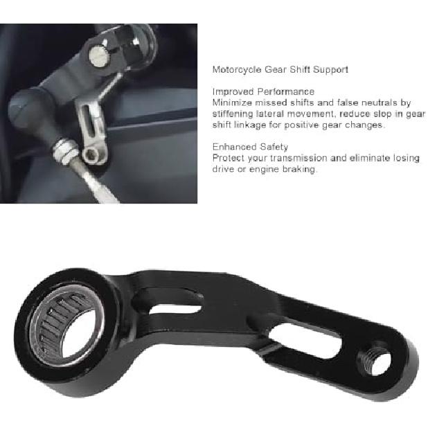 EVGATSAUTO Aircraft Grade Motorcycle Gear Shift Stabilizer, CNC Machined Aluminum Alloy Bracket for MT 09 Series, Eliminates False Neutrals Enhances