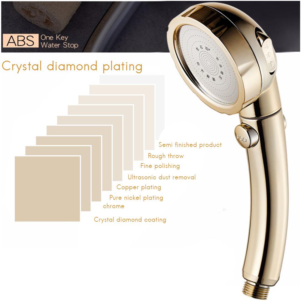 Handheld Shower Head Universal Removable Water Saving Shower Head with 3 Modes