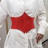 1PC Delicate Texture Elegant Posture Soft Durable Faux Leather Shirts Stylish Versatile Wide Waistband Daily
