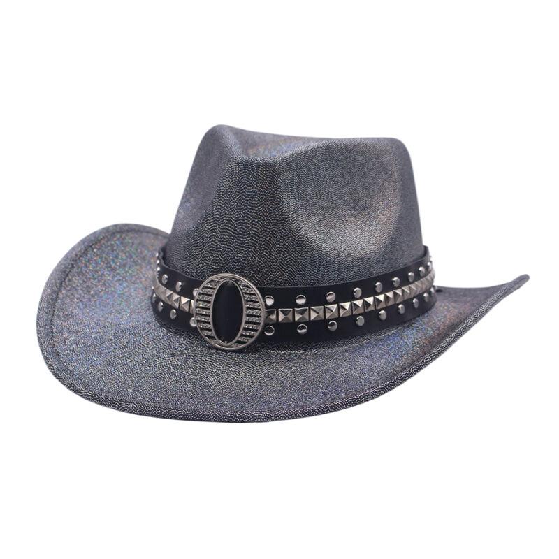 Autumn and winter new European and American style men's western cowboy hat British jazz top hat hat