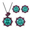 Jewelry Copper Bottom Gold-Plated Millennium Chepala Green Light Luxury Set Main Stone 14-10Mm