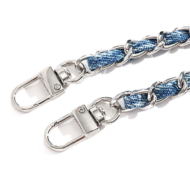 25/120Cm Verstellbare Metalltaschenkette Für Geflochtenen Denim Schulter Crossbody Handtaschenriemen DIY Handgefertigt Abnehmbare Riemen
