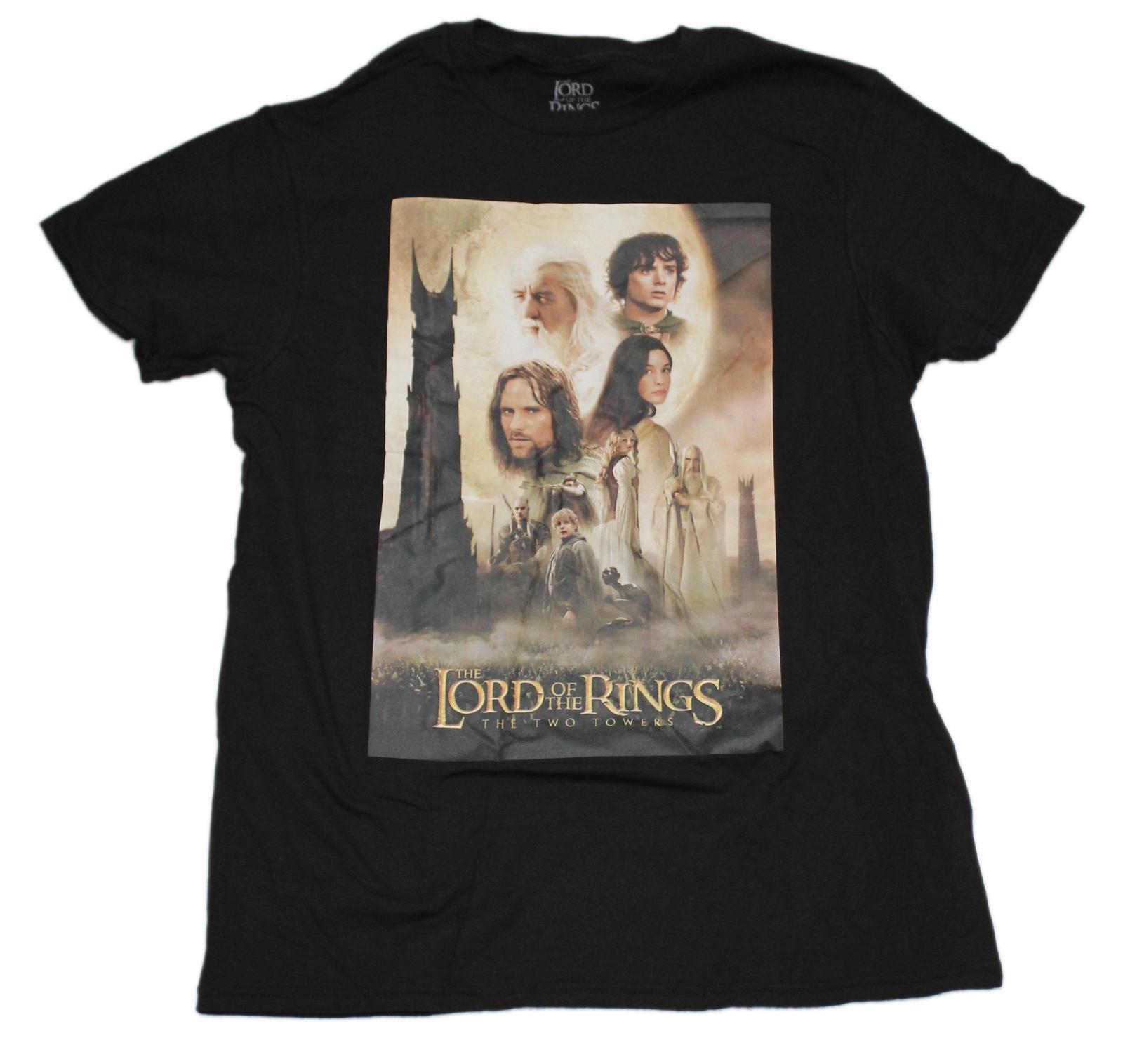 Lord of the Rings New Adult T-Shirt - Two Towers Movie Poster M