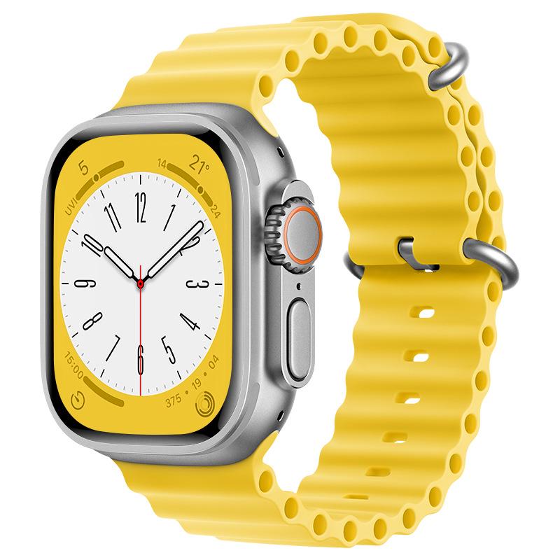 Ремешок из двухцветного силикона Apple Marine для часов 8/7/SE/Ultra Sports