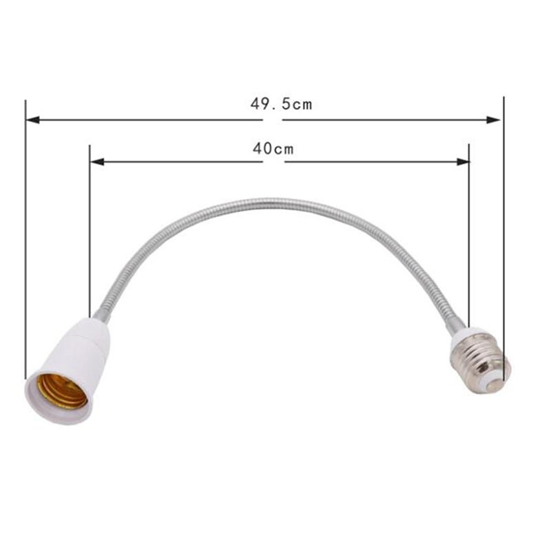 Flexible E27 To E27 Led Screw Lamp Base Bulb Socket Extender Extension Light Holder Lamp Base Light Socket Adapter Converter