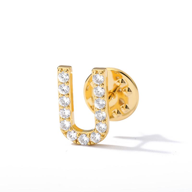 A-Z Letter Brooches For Women Initial Name Brooch Pins For Suit Shirt Collar Accessories   Brooch Jewelry