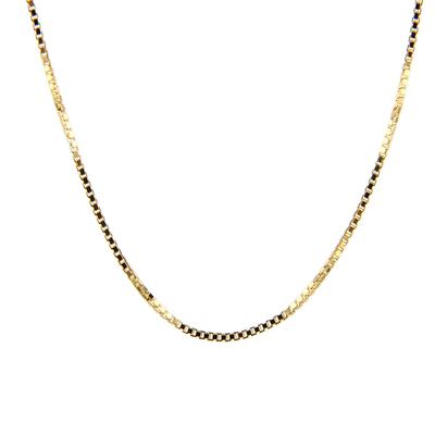 CLUCI 3pcs 925 Sterling Silver and Gold Plated BOX Chain Necklace Women/Men Thin Chains for Pendant Necklace Making SN026SB-1