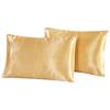 1Pc Queen Satin Silk Pillowcase Pillow Case Cover Home Bedding Smoothy Pillow Rectangle Bedding Pillow
