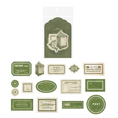 45Pcs Vintage Style Label Stickers Set Retro Labels for Handbooks Photo Albums Notebooks