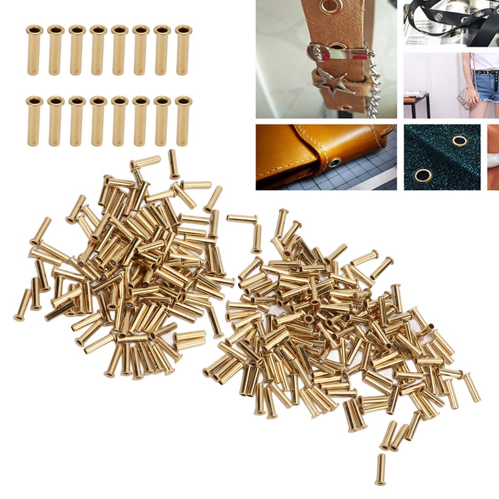 500Pcs Hollow Rivet Brass Decorative Through Hole Excellent Corrosion Resistance Copper   Eye Buckles