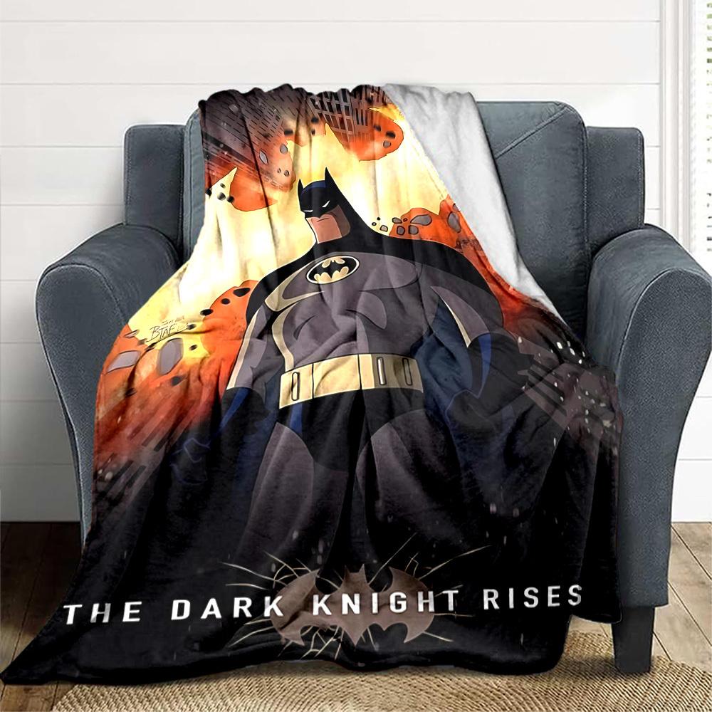 1pc Batman Flannel Throw Blanket - Lightweight Soft Warm All-Season Blanket for Sofa, Bed, Travel, Camping L1029172