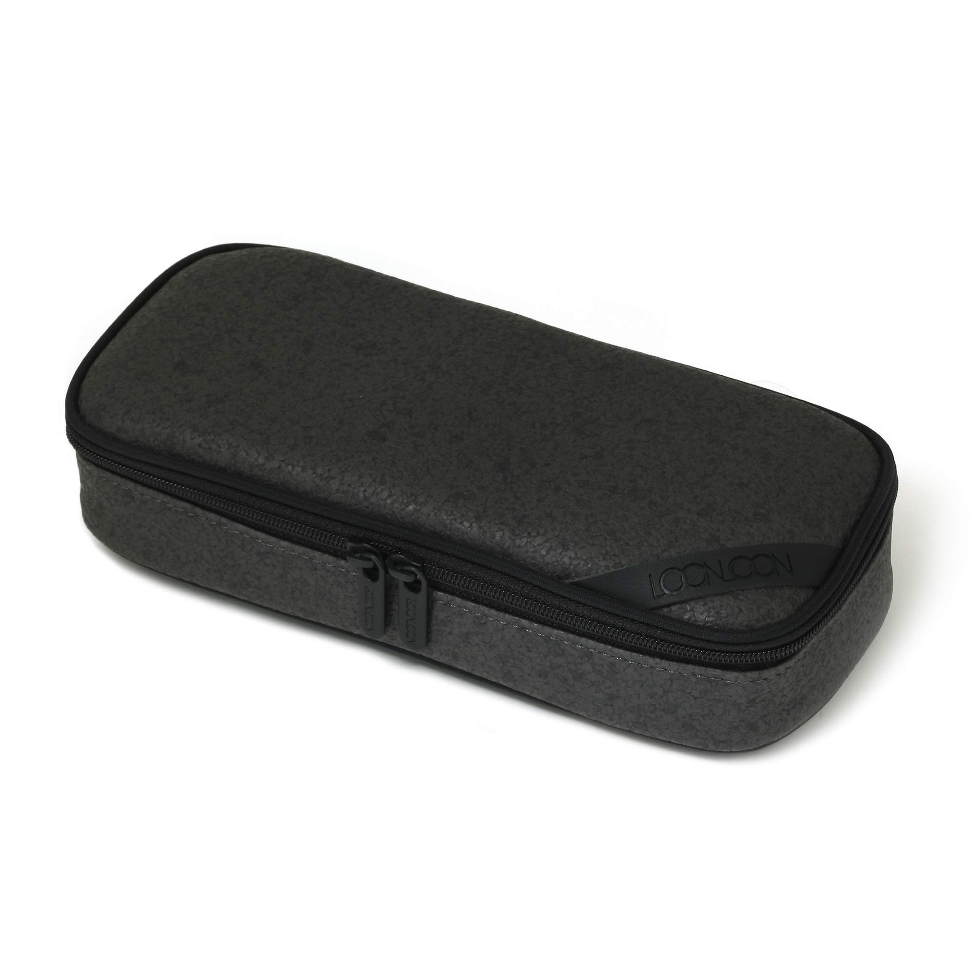 

LOONLOON 663 Stone Pencil Case, Dark Gray, Large Capacity, Stylish, Two-Story, Multifunctional