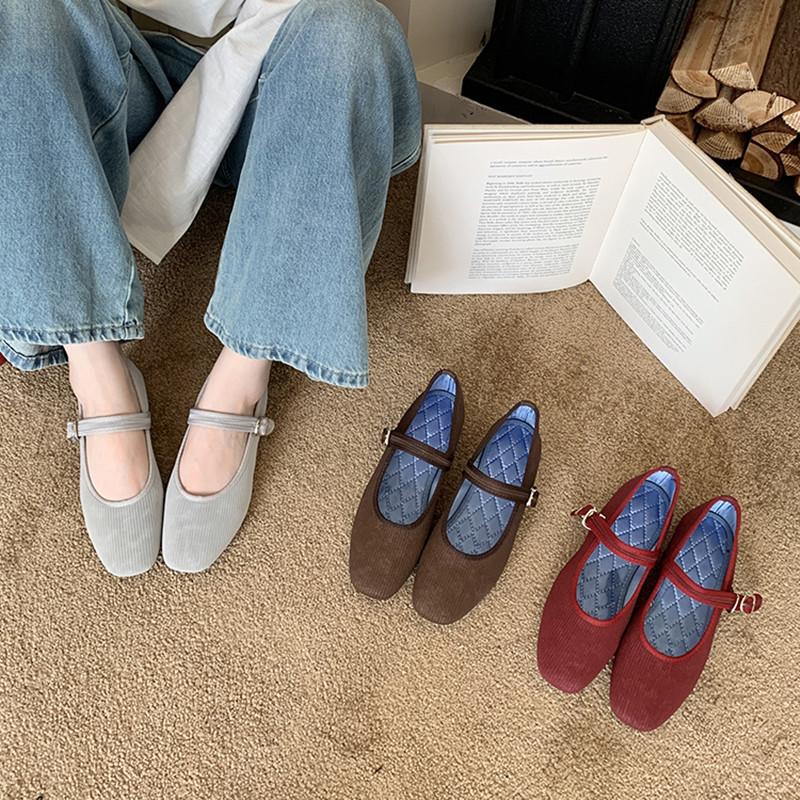 Fashion Bailamos 2025 Autumn Women Flat Shoes Fashion Round Toe Shallow Slip On Mary Jane Shoes Soft Flats Casual Dress Single Shoes