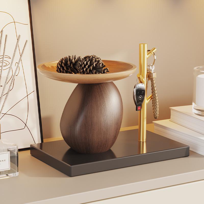 Soft Chinese Style Entryway Tray: Living Room Sideboard Console Table for Key and Ornament Storage