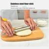Silver Rolling Pin 304 Stainless Steel Dough Roller Durable Pizza Dough Roller  Bakery Pizzeria