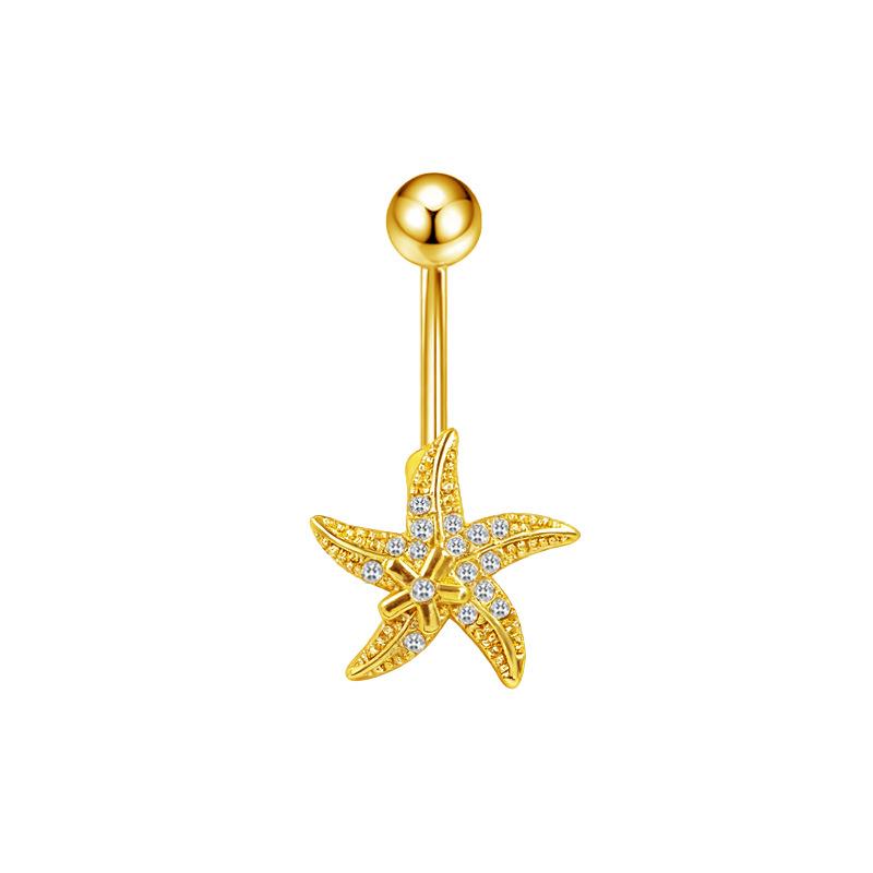 Gaibei Starfish Butterfly Trendy Navel Ring Jewelry