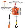SucceBuy 500kg/1100lbs Electric Hoist Winch Portable Crane 25ft Lifting Height Wired Remote Control for Transportation