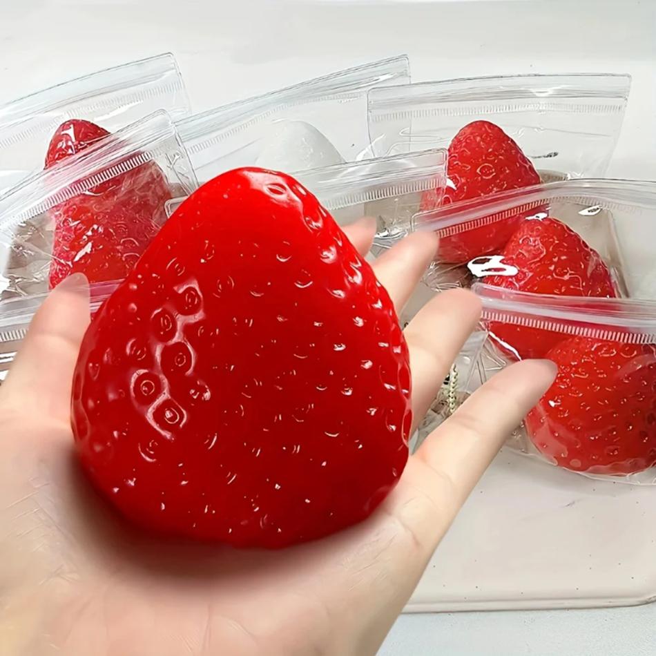 Anti-Stress Squishy Strawberry Toys Slow Rising Jumbo Squishy Fruit Squeeze Toy Funny Stress Reliever Reduce Pressure Prop