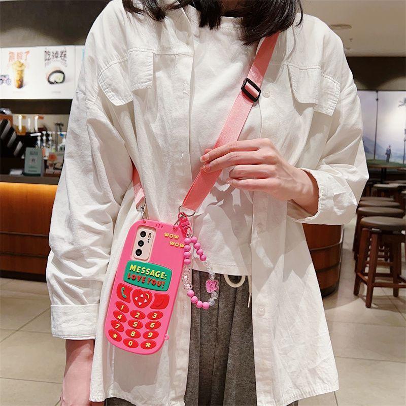 Applicable to Samsung S26 Fun Big Brother A17 mobile phone case A26 bracelet Note20 messenger rope A57 three-dimensional cartoon
